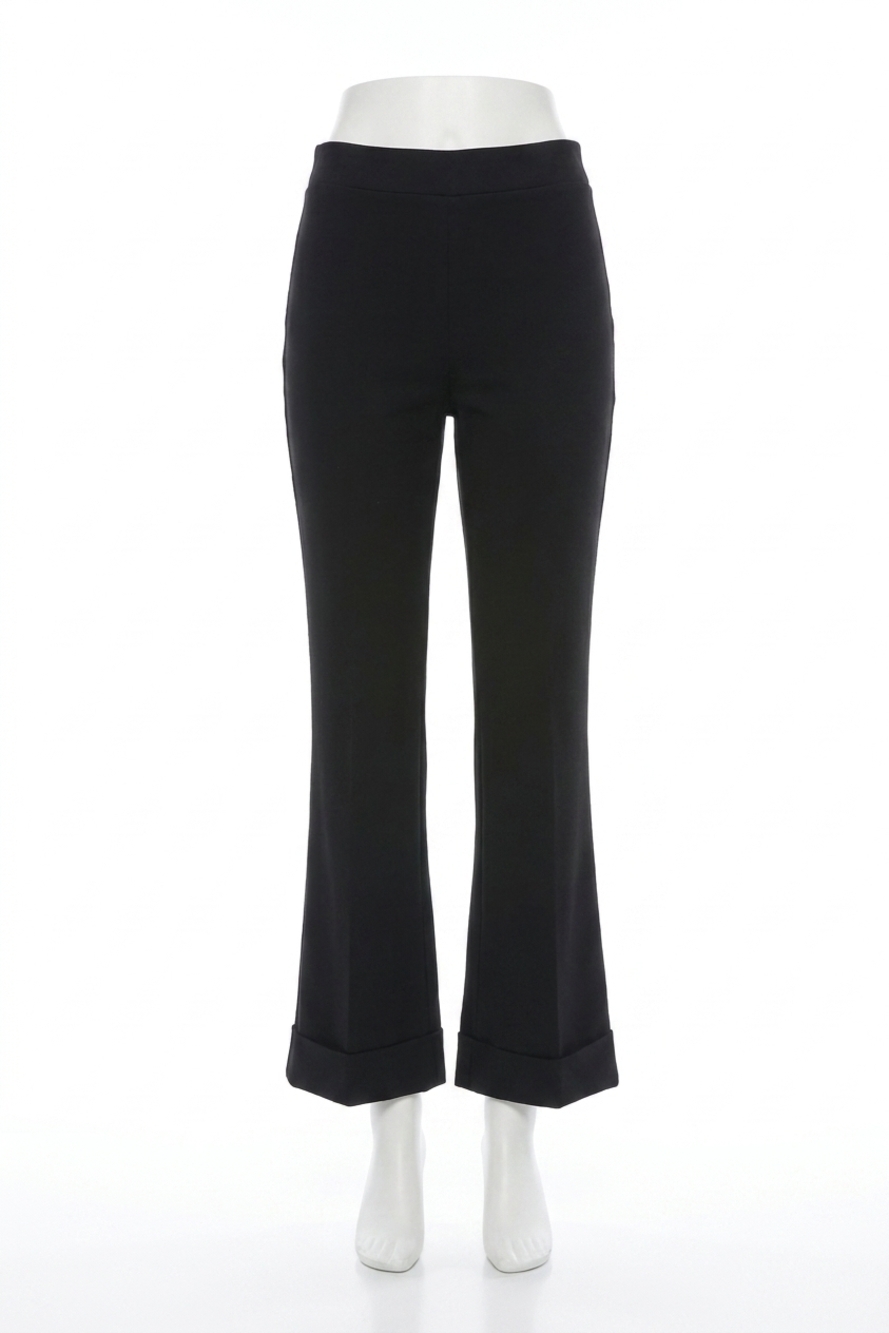 NEW JOSEPH RIBKOFF heavy knit pull on flared pants in black